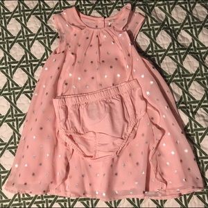 Pink and Silver polka dot Dress!